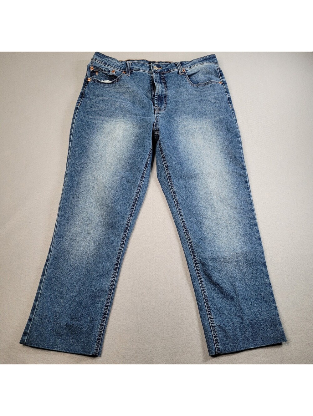 Frye Women's Blue Jeans Size 10/30 Straight Leg Stretch Medium Wash Denim - Picture 1 of 9